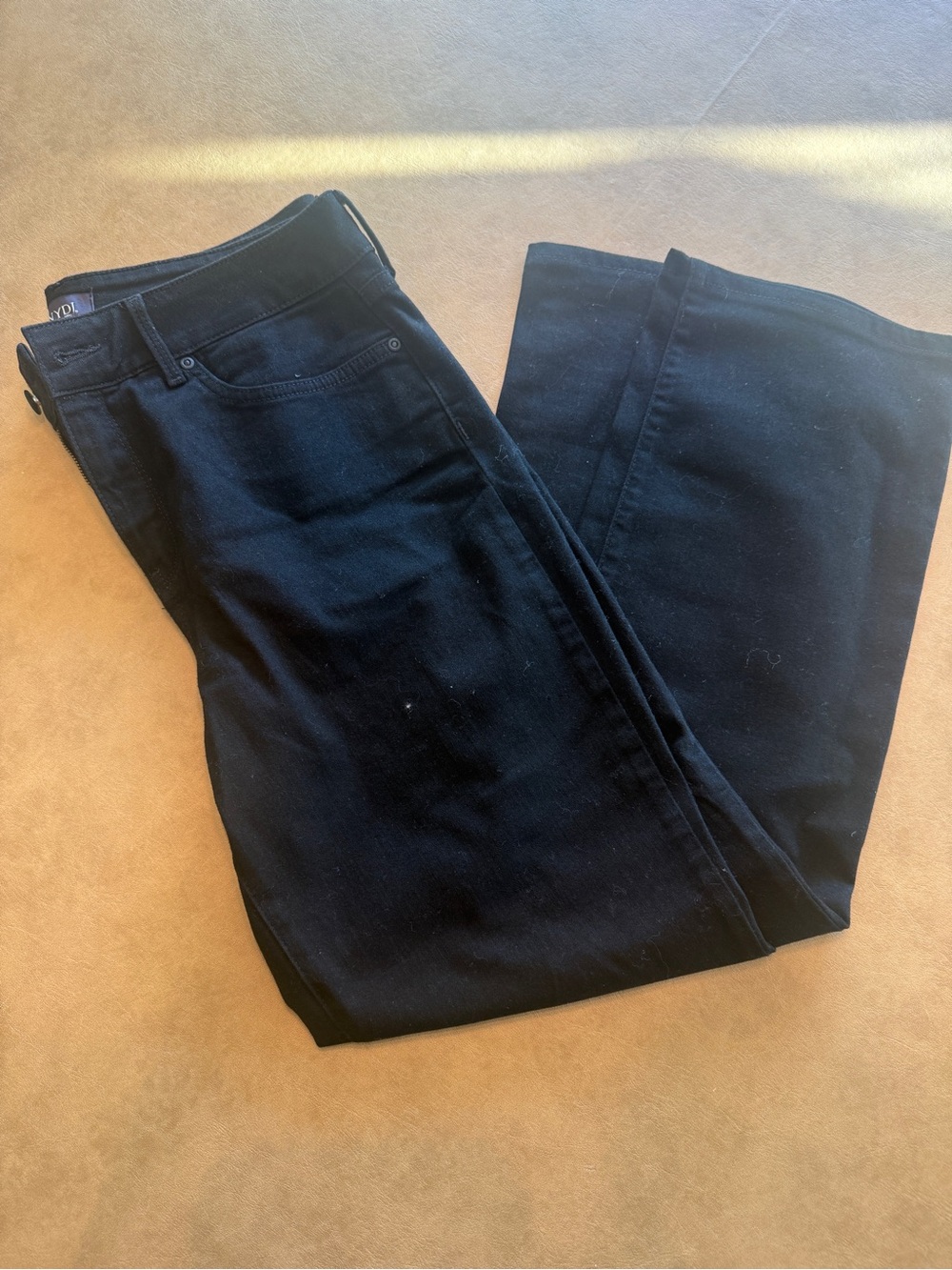 NYDJ Black Wide-Leg Flare Jeans